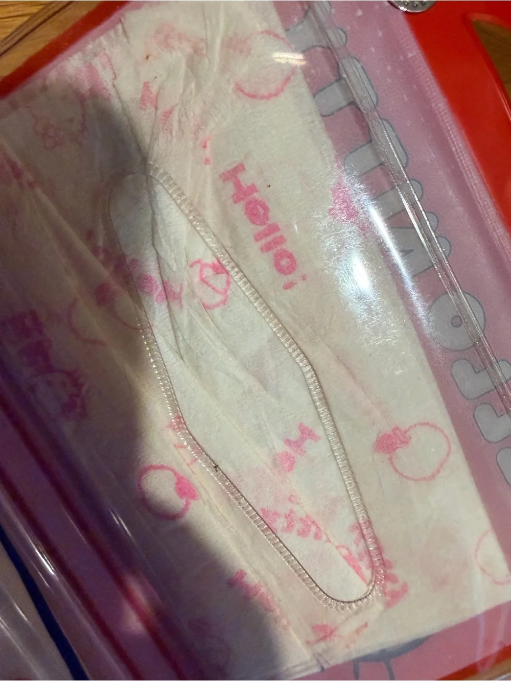 Vintage 1976 Sanrio Hello Kitty Handkerchief Tissue Case Set Made in Japan